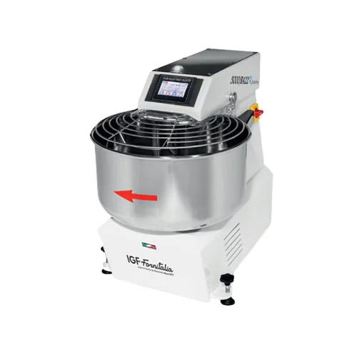 pétrin vitesse variable triphasé à cuve et tête fixe de chez igf fornitalia